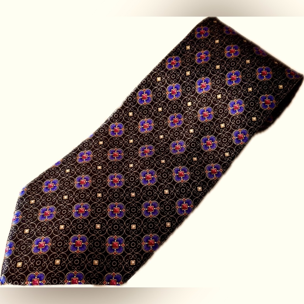 Beautiful Faberge Men’s Tie, Vintage, Excellent Condition-Multicolored-100% Silk